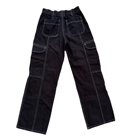 BDG Urban Outfitters Black Cargo Jeans Contrast Stiching Skater Size 27 - Picture 5 of 6